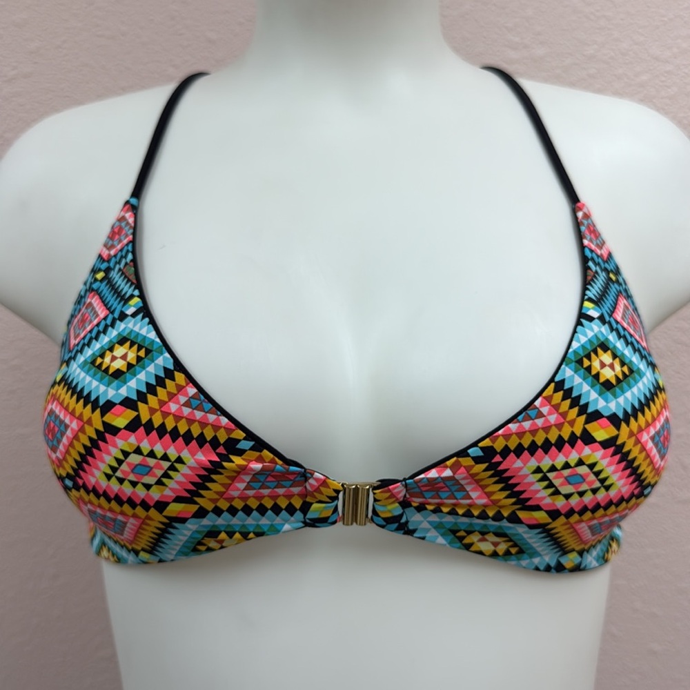 Vibrant Multicolor Geometric Bikini Set - image 4